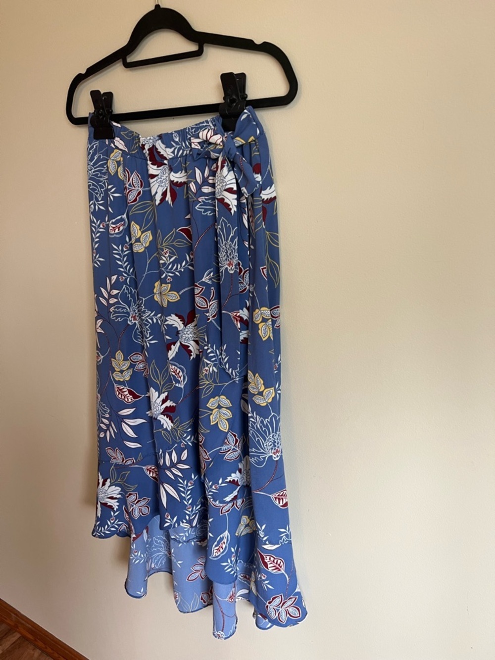 East Adeline Blue Floral High Low Wrap Skirt 1X Boho Midi boho spring plus size